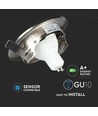 3-pakning 5W innfellingsspot - Stålfront, komplett med GU10-holder og LED-spot