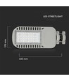 V-Tac lampe de rue LED 50W - puce LED Samsung, Ø60mm, IP65, 137lm/w