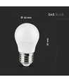 E27 5W Smart Home kogel LED-lamp - G45, Tuya/Smart Life, werkt met Google Home, Alexa en smartphones