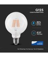 Ampoule globe LED E27 6W - Ø12,5 cm, puce LED Samsung, filament