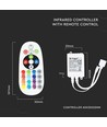 RGB controller med fjernbetjening - memory funktion, infrarød, 12V (72W), 24V (144W)
