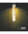 E27 6W LED pære - T30, Kultråd, ekstra varm hvid, 2200K