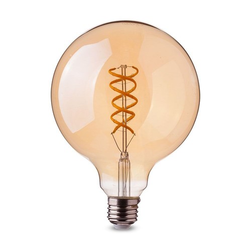 E27 5W LED glob-lampa - Ø9,5 cm, Koltråd, extra varmvit