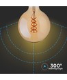 Ampoule LED globe décorative E27 - filament spirale, 5W, blanc très chaud