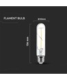 Ampoule LED E27 2W - Filament carbone, T30