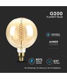 E27 8W dimbare LED reuzen globe lamp - Ø20 cm, Kooldraad, extra warm wit, 2000K