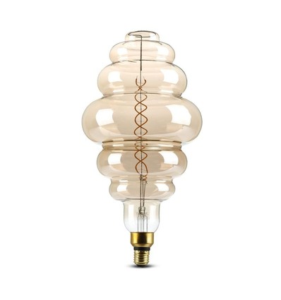E27 8W dimbare LED reuzen globe lamp - Ø20 cm, Kooldraad, extra warm wit, 1800K