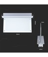 V-Tac plafond-/inbouw LED nooduitgangsbord - 2W, Samsung LED-chip