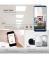 40W Smart Home LED panel - Højde:25mm, 60x60, Tuya/Smart Life, Virker med Google Home, Alexa og smartphones, hvid kant
