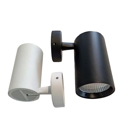 30W RA90 Veggmontert spot - Flicker free, hvit, til tak/vegg