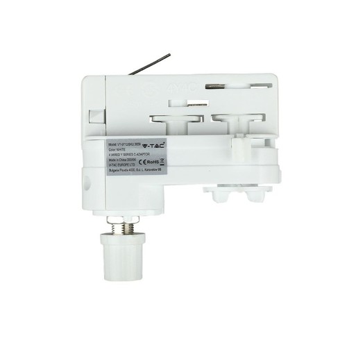 Support de lampe pour rails Global - Blanc, Compatible avec rails V-Tac, 3 phases