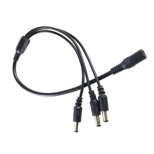 Câble DC répartiteur 3 voies - Pour bandes LED, 5V-48V, noir