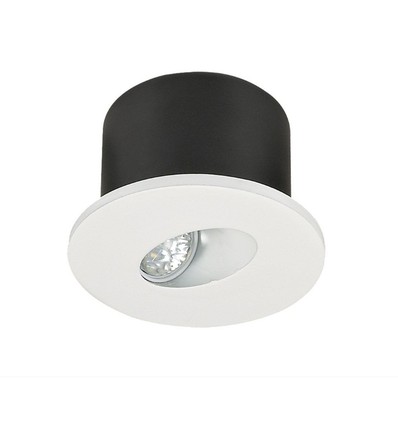 3W trappebelysning - Ydre: Ø8 cm, hul: 6,2x6,2 cm