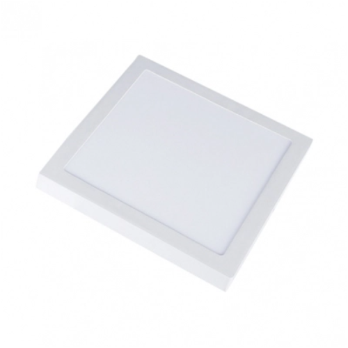 12W LED plafondlamp - 14 x 14cm, Hoogte: 2,4cm, witte rand