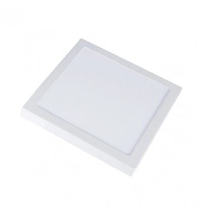 12W LED plafondlamp - 14 x 14cm, Hoogte: 2,4cm, witte rand