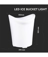 V-Tac LED RGB Seau à glace - Rechargeable, avec télécommande, 35x33x29 cm