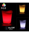 V-Tac LED RGB Seau à glace - Rechargeable, avec télécommande, 35x33x29 cm