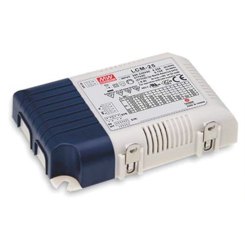 Meanwell 25W / 350-1050mA dimbar LCM-25 driver - 0-10V dimbar, til LED-panel