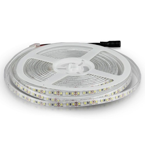 5m 7,2W/m stænktæt LED strip - 12V DC, IP65, 120 LED pr. meter