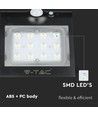 V-Tac Applique Murale Solaire LED 1,5W Lumière Naturelle Corps Noir