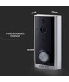 V-Tac Slimme Video Deurbel 2-Weg Audio Zwart Behuizing