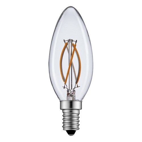 Ampoule LED flamme E14 2W - Filament, blanc chaud