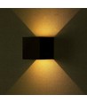12W LED-wandlamp - IP65 buiten, zwart, vierkant, verstelbare stralingshoek, incl. lichtbron