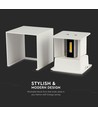 Applique murale LED 12W blanche - IP65 extérieur, carrée, angle de diffusion réglable, source lumineuse incluse