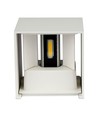 Applique murale LED 12W blanche - IP65 extérieur, carrée, angle de diffusion réglable, source lumineuse incluse