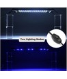 88-110 cm aquariumarmatuur - 25W LED, wit/blauw, verstelbaar