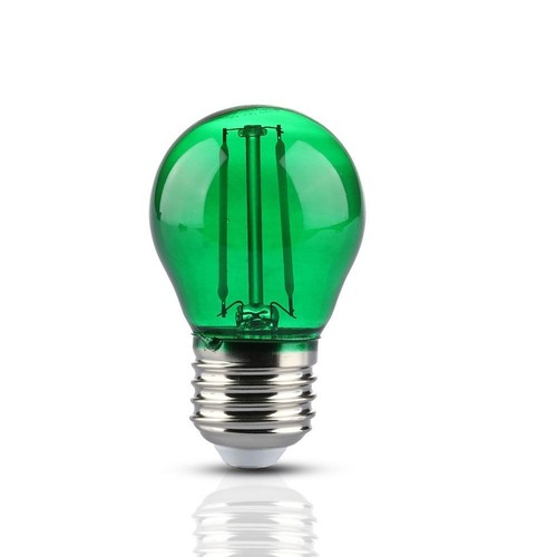 Ampoule LED E27 2W - Verte, Filament carbone