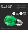 E27 2W LED kogellamp - Groen, Kooldraad