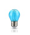 E27 2W LED kronepære - Blå, Kultråd