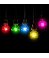 E27 2W LED kronepære - Blå, Kultråd