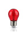 E27 2W LED kogellamp - Rood, Kooldraad
