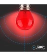 Ampoule LED E27 2W Sphérique - Rouge, Filament
