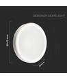 Plafonnier design dimmable 40W - Ø40cm, couleur réglable, télécommande