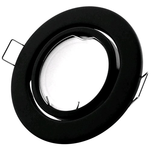 GU10/MR16 Downlight-sett - Uten lyskilde, Sort, Hull: Ø7 cm, Mål: Ø9 cm