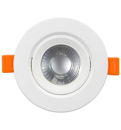 7W Ø10cm LED innfellingsspot - Hull: Ø8 cm, Mål: Ø10 cm, Innebygd driver