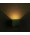 Applique murale LED 12W - IP65 extérieur, gris, carrée, faisceau réglable, source lumineuse incluse