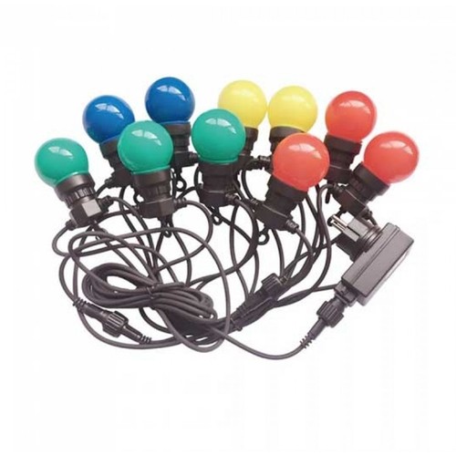 V-Tac LED-lichtsnoer met 10 stuks 0,5W RGB lampjes - 5 meter, 230V, inclusief lichtbron