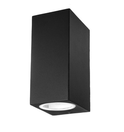 Applique murale GU10 avec éclairage haut/bas - IP44 extérieur, sans source lumineuse