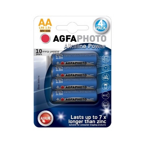 AA 4-pack AgfaPhoto batterij - Alkaline, 1,5V