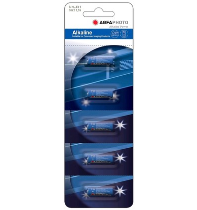 Batterie LR1 AgfaPhoto 5 pièces - Alcaline, 1,5 V