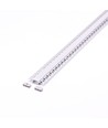 VT-8101 aluminium profiel voor inbouw - 2 meter, inclusief melkachtig wit cover en eindstukken