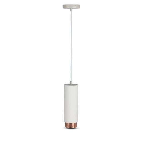 Suspension moderne V-Tac - Blanc avec or rose, Ø8 cm, GU10
