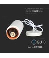 Outlet: Suspension moderne V-Tac - Blanc et or rose, Ø8 cm, GU10