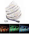 5m 12W/m RGB+WW LED-strip - 12V, IP65, 60 LED per meter