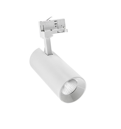 Spot sur rail triphasé 25W RA80 - Blanc, Deux angles de diffusion