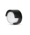 Applique murale LED 12W - IP65 extérieur, Ronde, noire, source lumineuse incluse